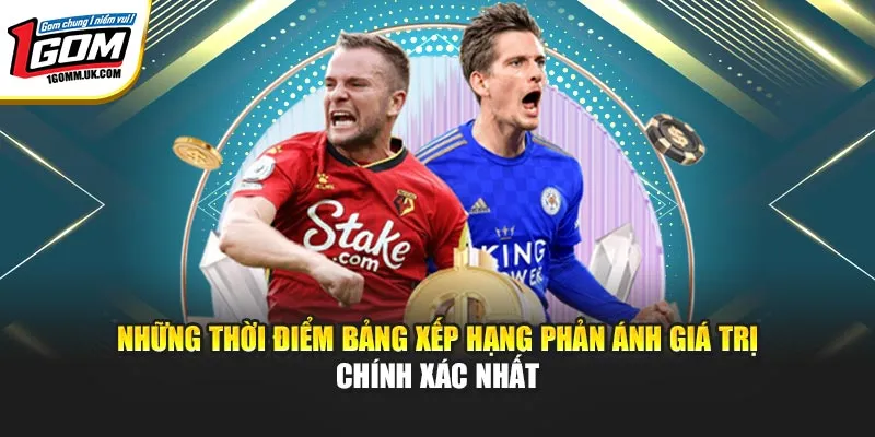 Bảng Xếp Hạng Bóng Đá 1GOM - Cách Xem Và Phân Tích Chuẩn Những thời điểm bảng xếp hạng phản ánh giá trị chính xác nhất